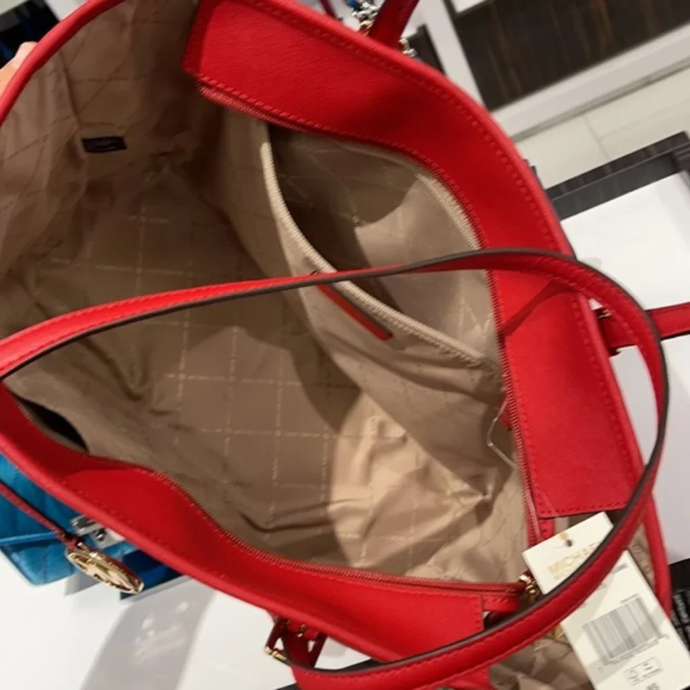 Michael Kors Jet Set Travel Large Top Zip Tote Leather - Picture 8 of 16